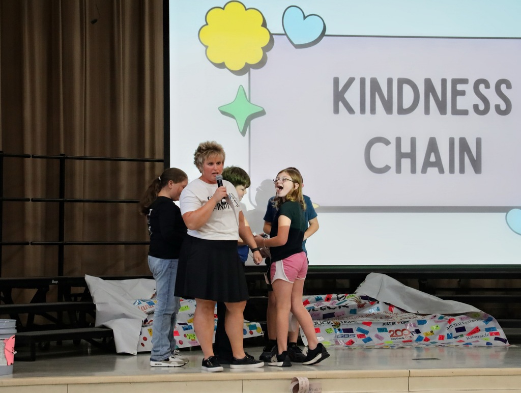 Young student making shocked face at the torn paper chain