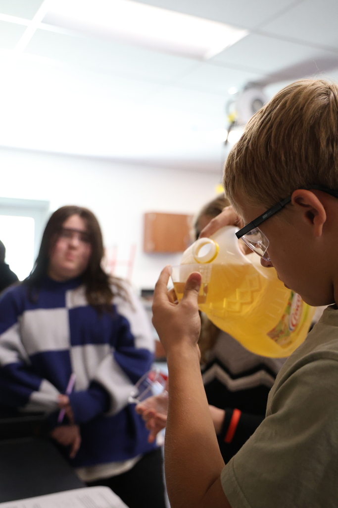 Students working on Mr. Bullock's Science Experiment