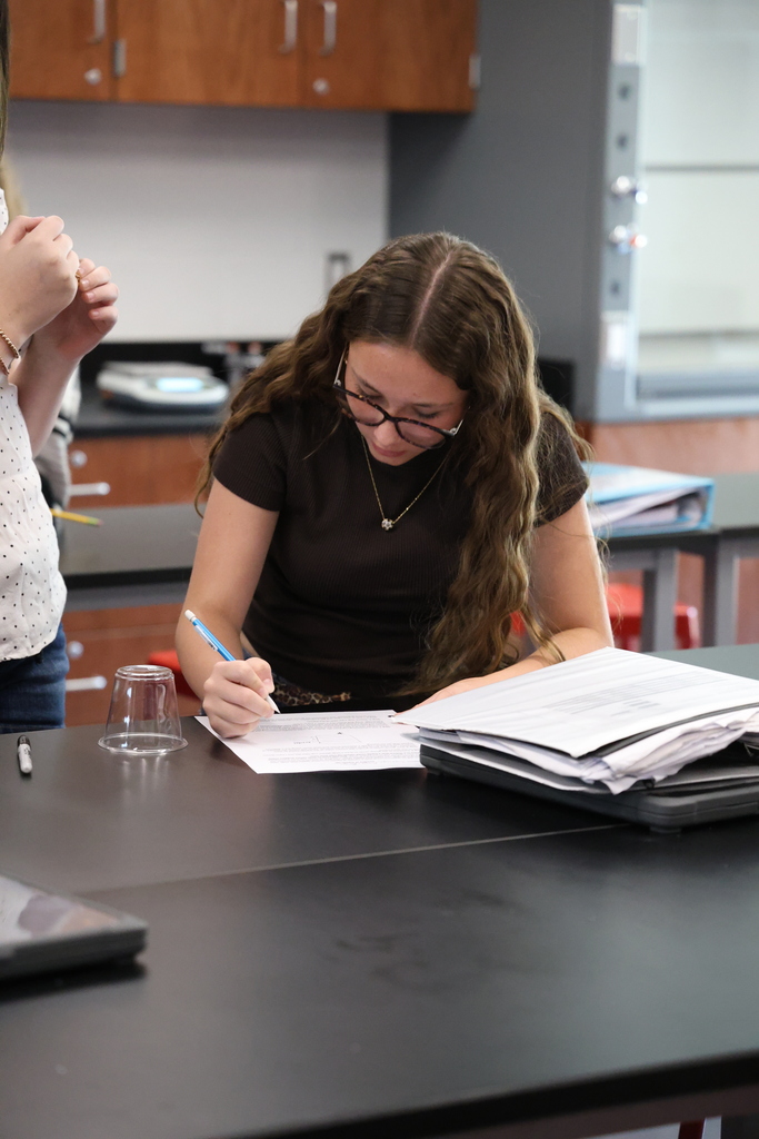 Students working on Mr. Bullock's Science Experiment