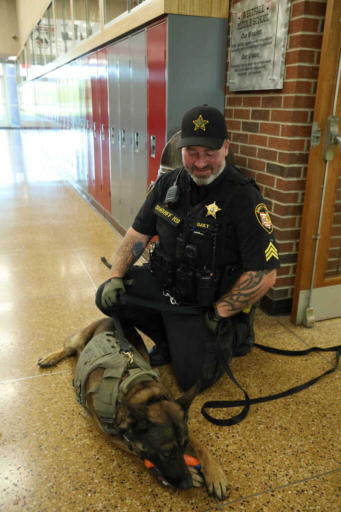 Sgt Daily with K9 Gacki