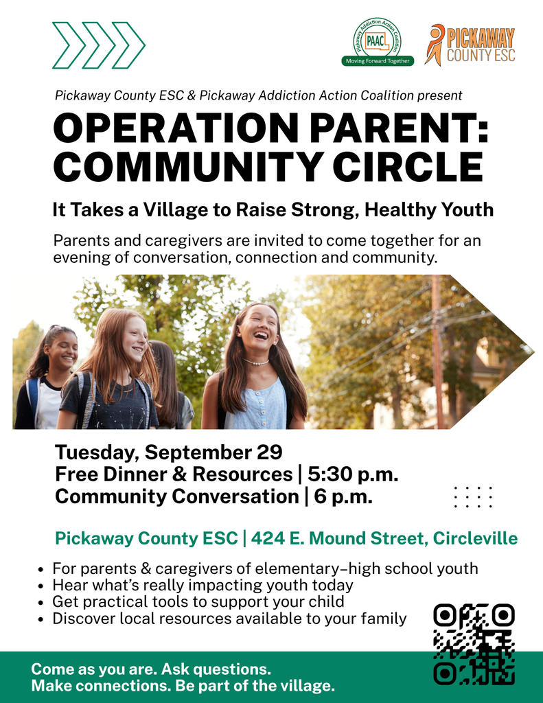 flyer for operation parent: community circle