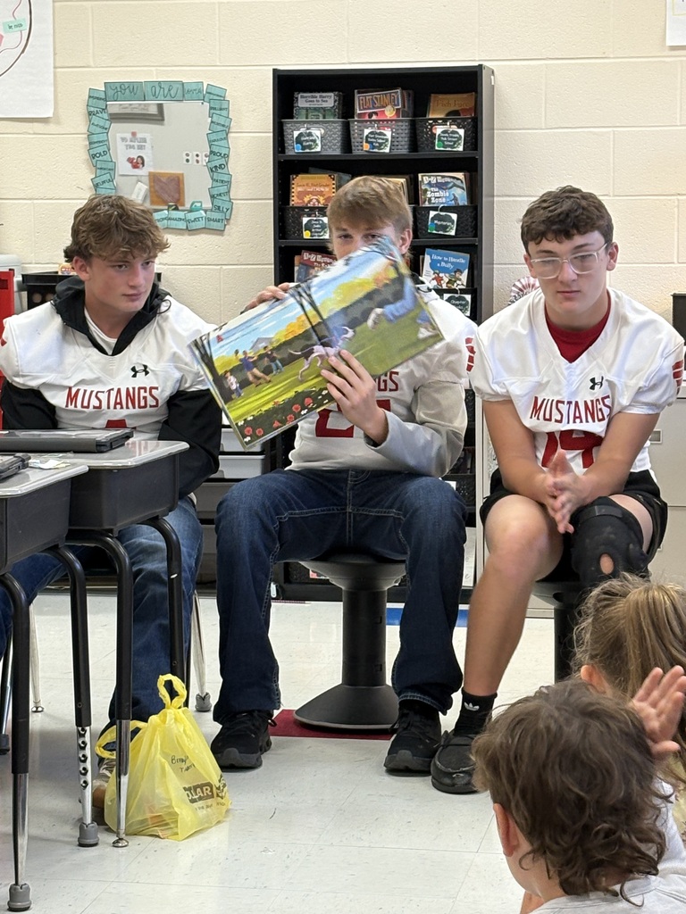 Football players reading