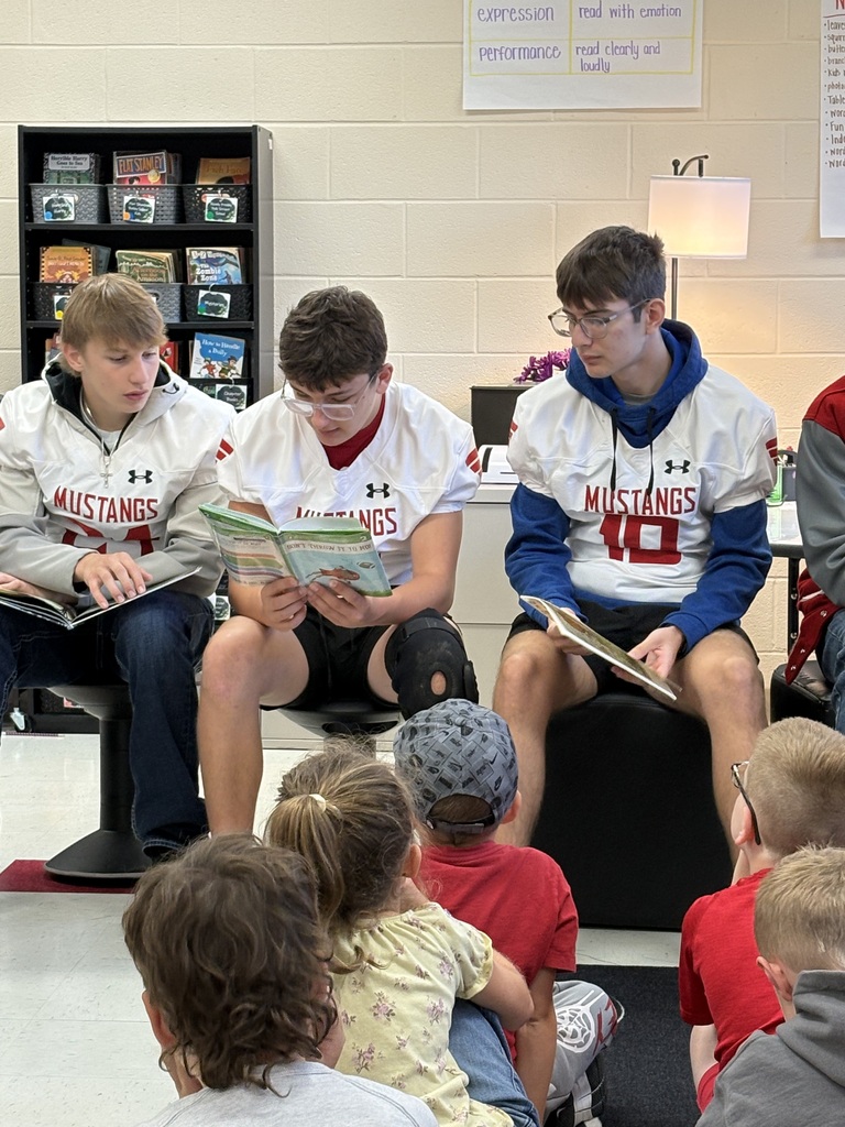 Football players reading