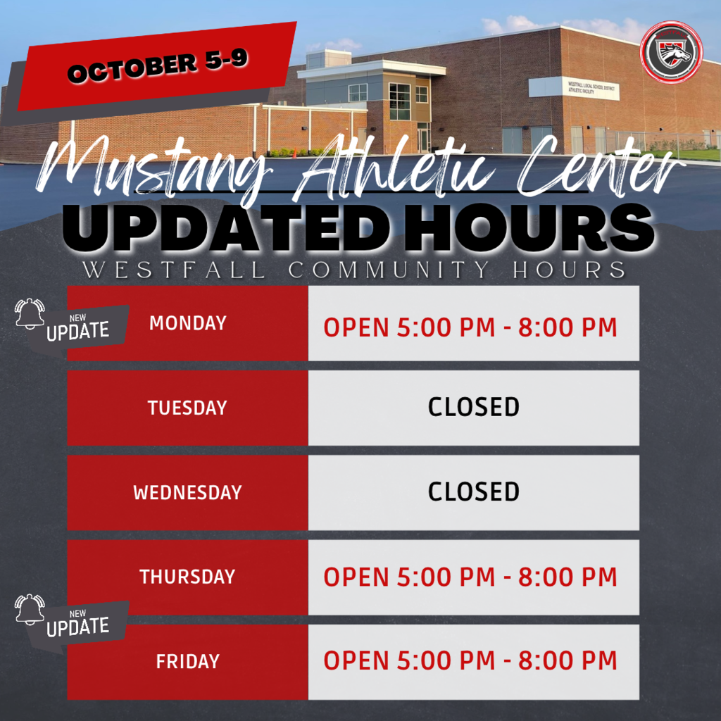 Community Hours - Updated Dates/Times
