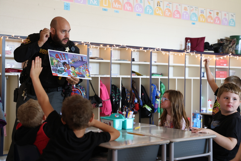 Deputy Freeman working with kids