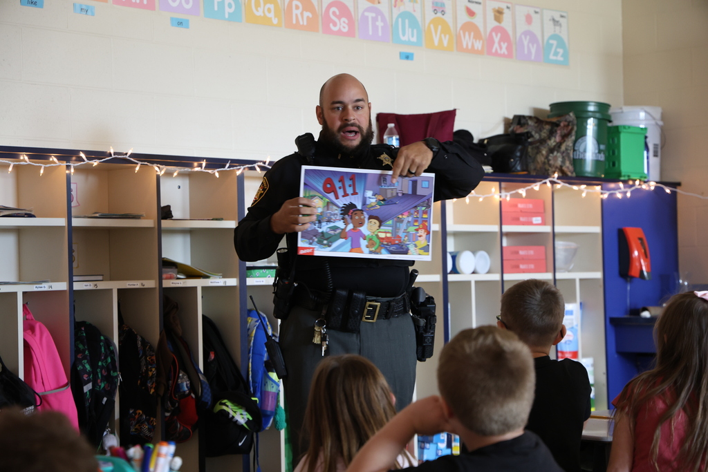 Deputy Freeman working with kids