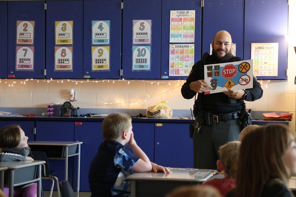 Deputy Freeman working with kids