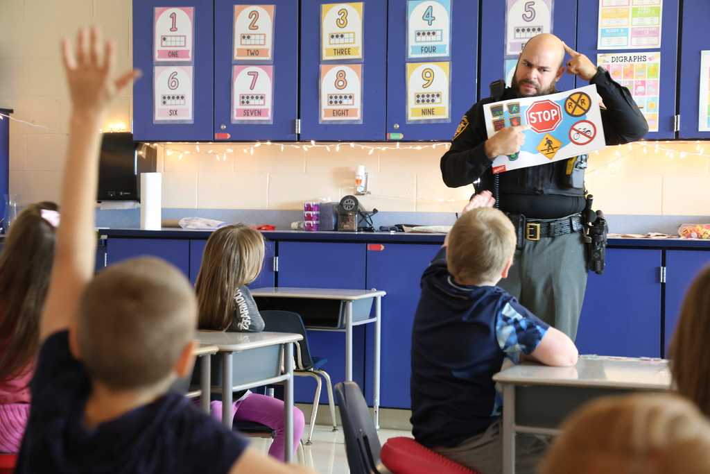Deputy Freeman working with kids