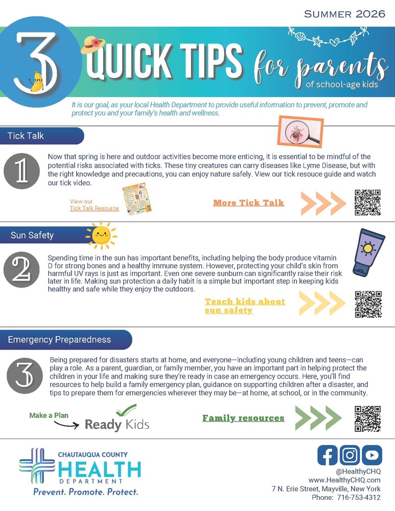 It is our goal, as your local Health Department to provide useful information to prevent, promote and protect you and your family’s health and wellness.
