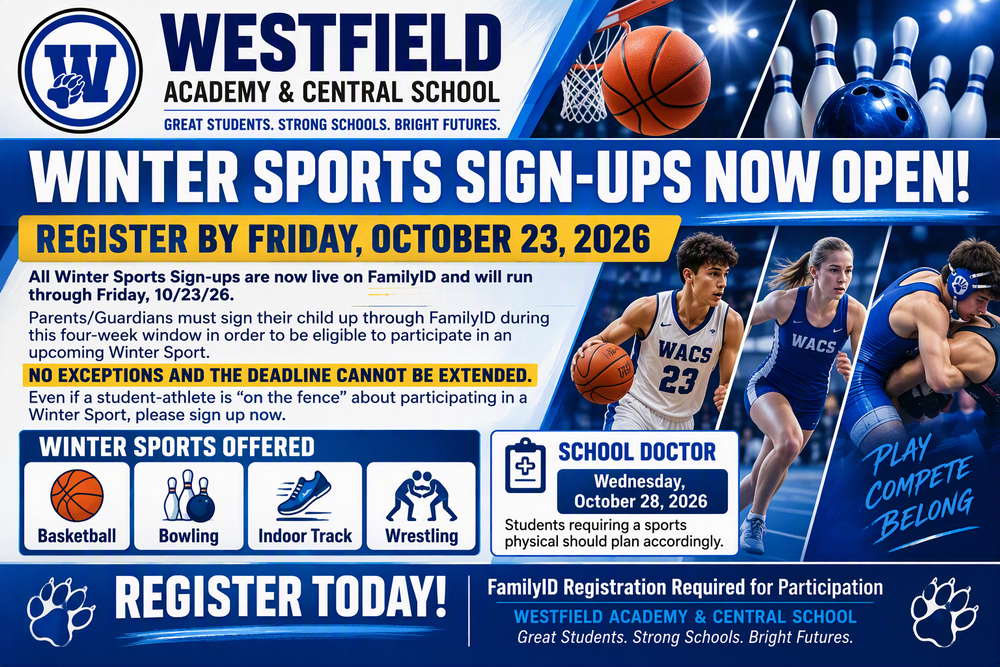 Winter Sports Sign ups now open