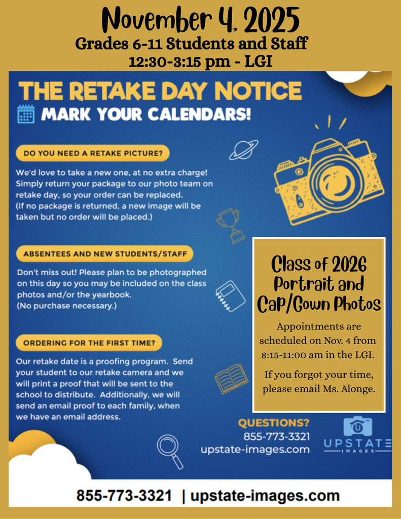 Nov 4 Photo Retakes Grades 6-11