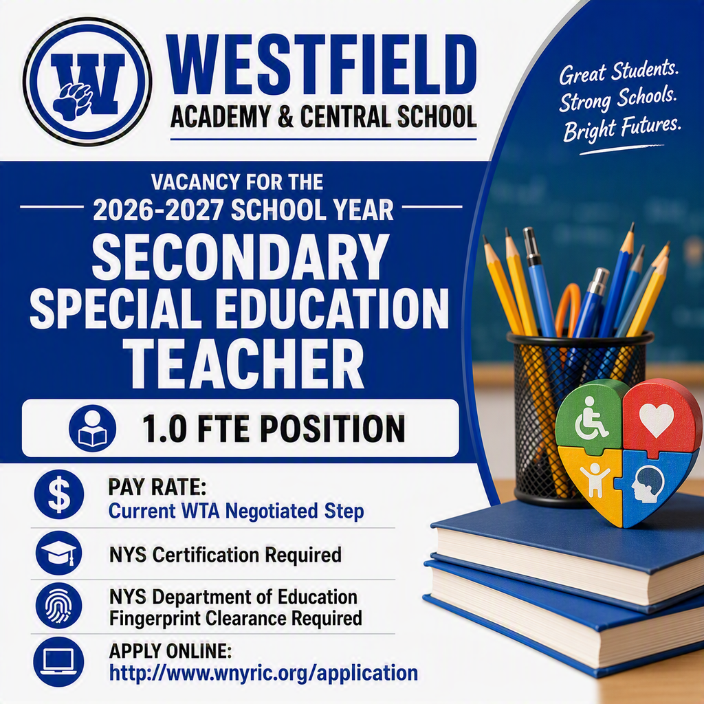 Secondary Special Education Teacher 1 FTE