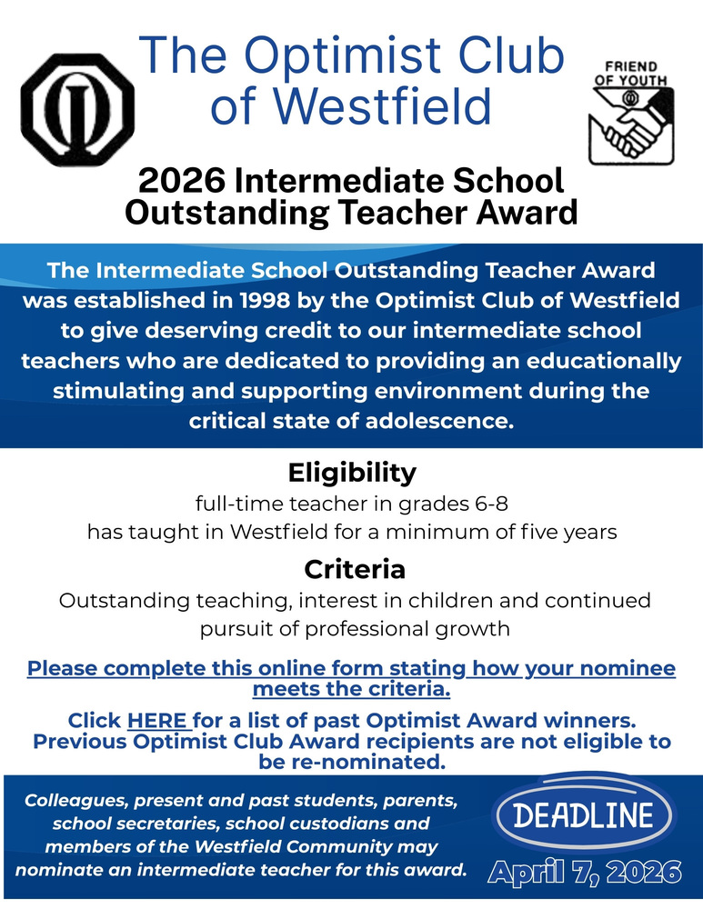 Optimist Club award graphic