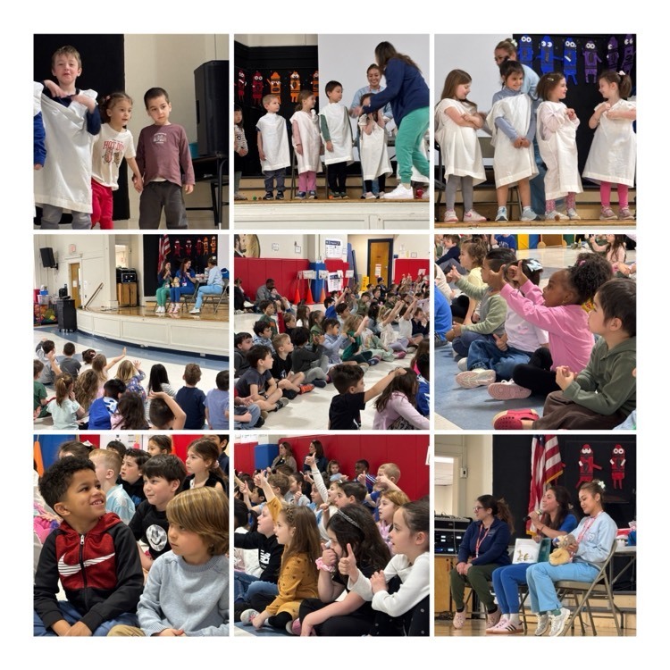 students engaged in the dental hygiene assembly