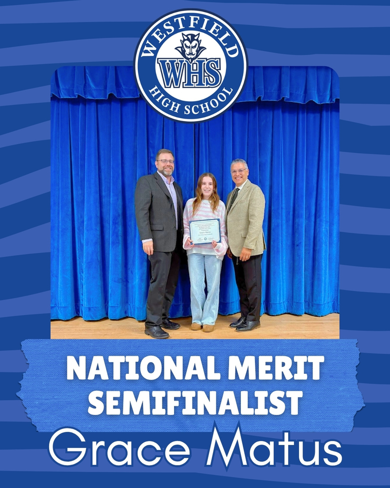National Merit Scholarship Semifinalist receives certificate