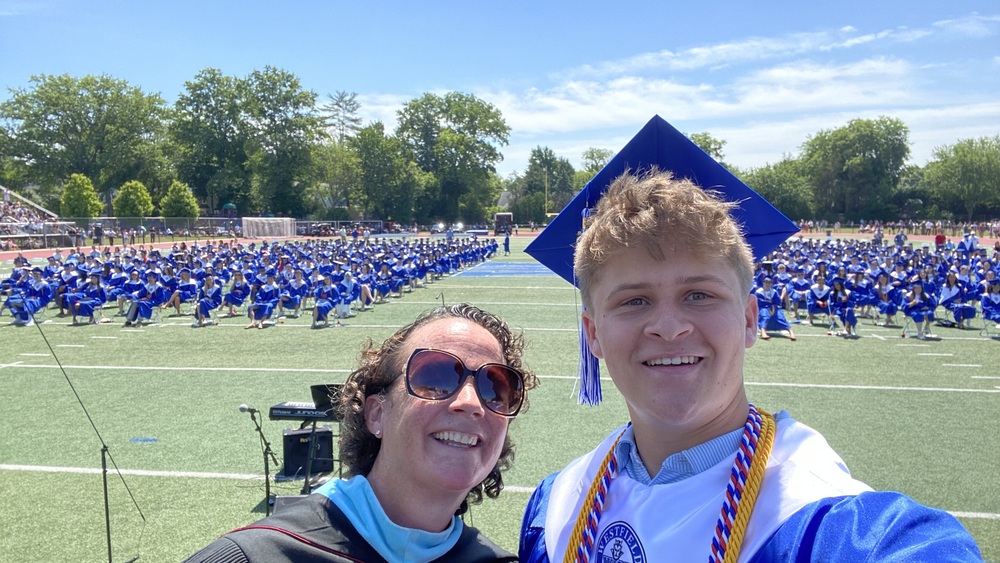 WHS Principal and the last student of the Class of 2026 selfie!