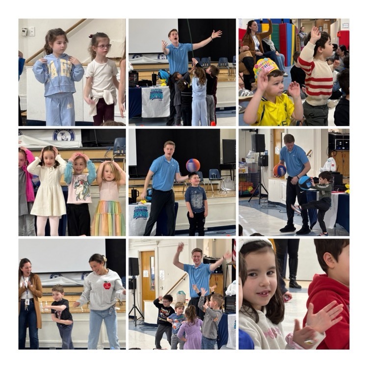 Photos of students enjoying the assembly