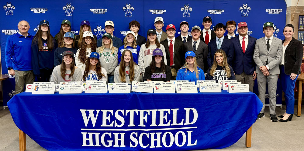 student-athletes at national letter of intent signing