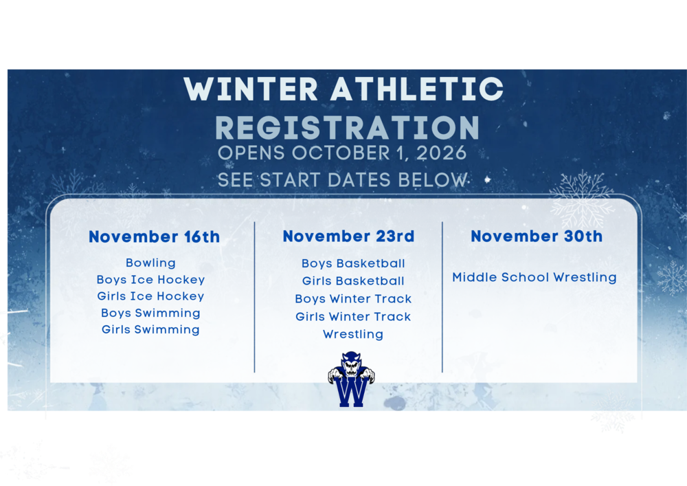 listing of winter sports flyer