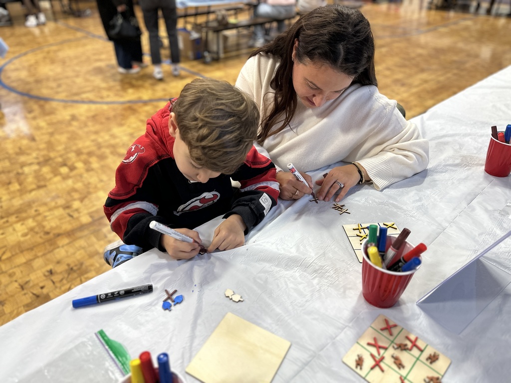 wilson family working on craft