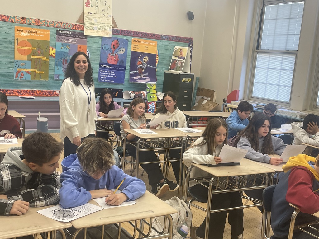 Mrs. Trottere, our Student Assistance Counselor, taught lessons in the Health classes. She covered two important topics: "How Vaping Nicotine Affects the Teen Brain" for 6th and 7th graders and "The Dangers of Binge Drinking" for 8th graders.