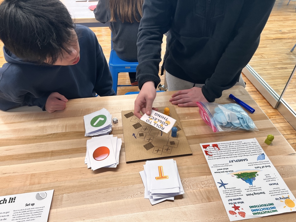 Students enrolled in STEM 8 finished up their unit on Board Games. Students developed an original game and made them come to life by utilizing the laser cutter, 3D printer, and a digital design software.