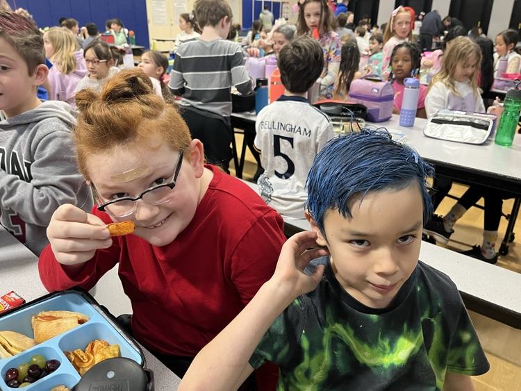 Student(s) dressed up for crazy hair day