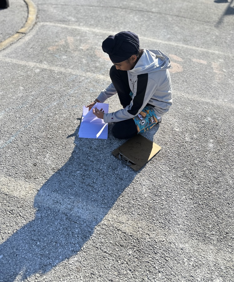 Wilson’s 5th-grade scientists took their learning outside to explore the question: How and why do our shadows change throughout the day?
