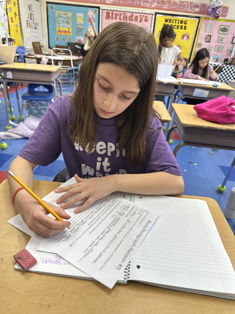 Wilson student working on their opinion essay