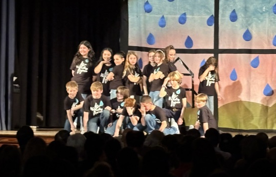 Students on stage