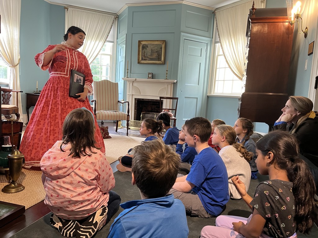 Students learning about life in the past.