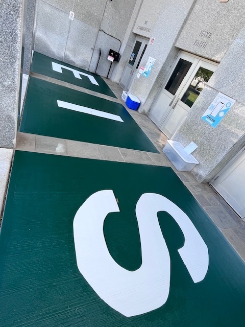 Block Letter on ground