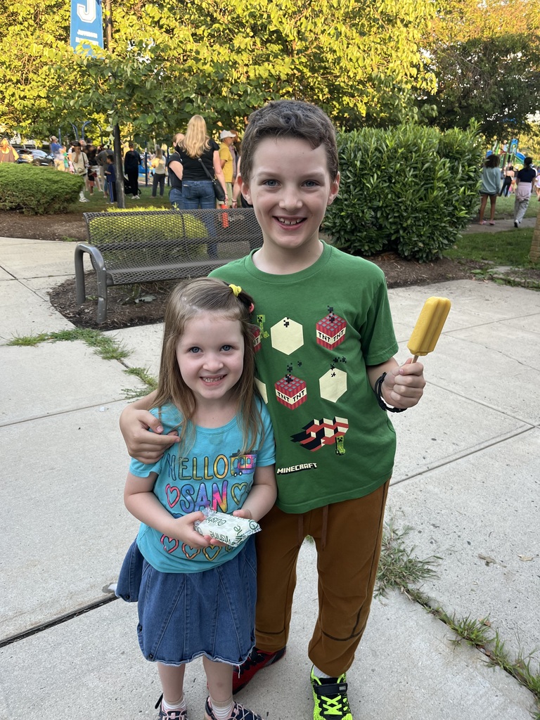 Students are happy with their ice pop selection.