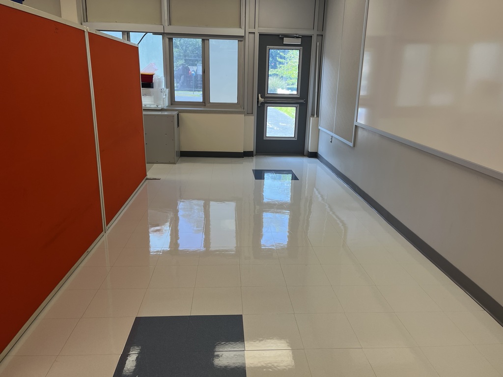 The floors look so shiny with several coats of wax!
