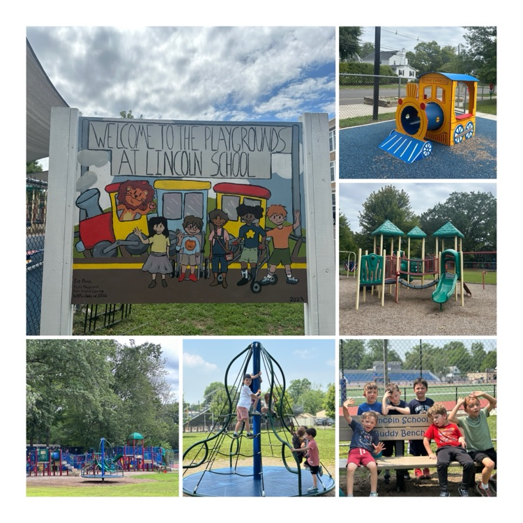 Photos of the playgrounds at Lincoln School.