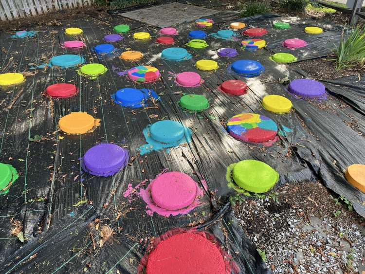 colorful stepping stones