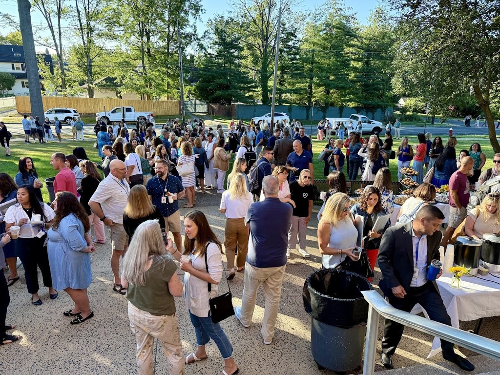 Opening Day breakfast outside of Westfield High School auditorium