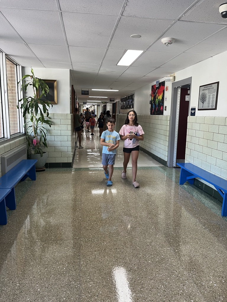 Students confidently walk around the school. 