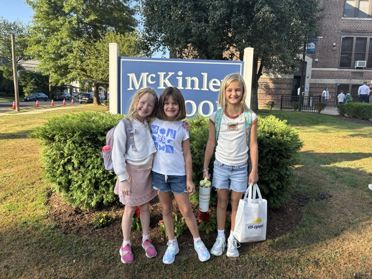 students on the first day of school