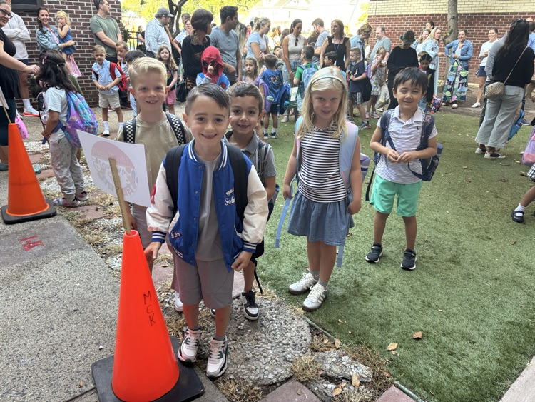 Students on the first day of school