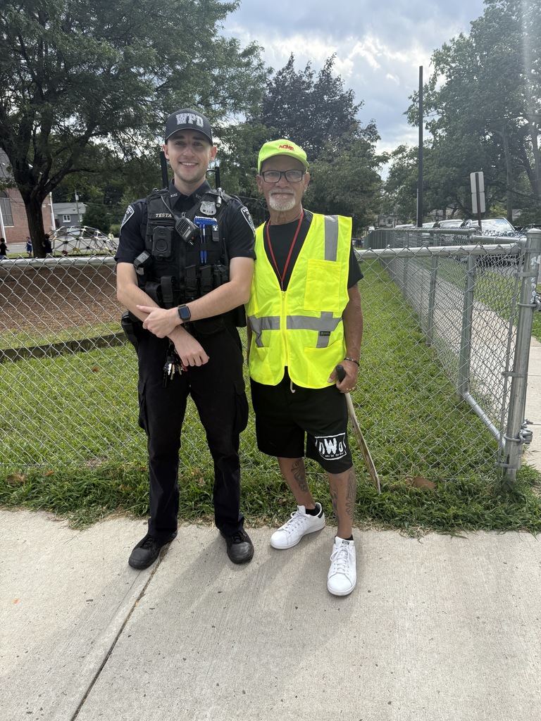 Crossing guard and officer