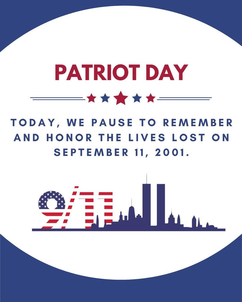 Patriot Day remembrance graphic
