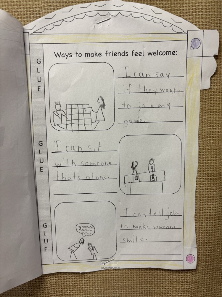 students write about being inclusive