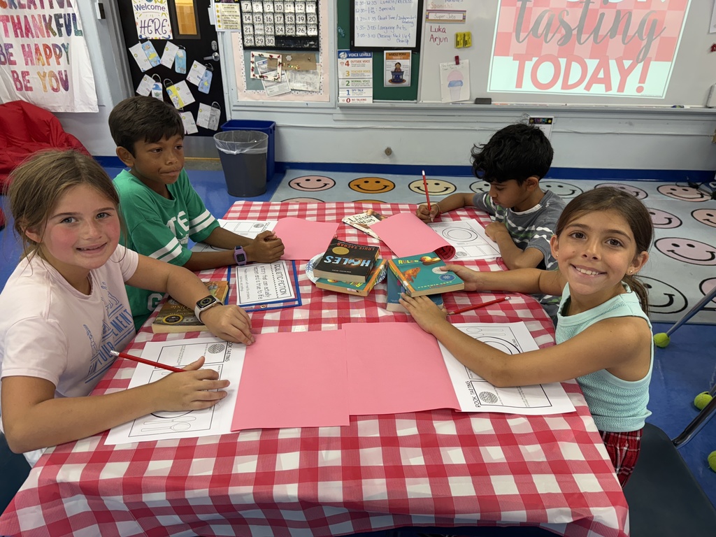 students during book tasting