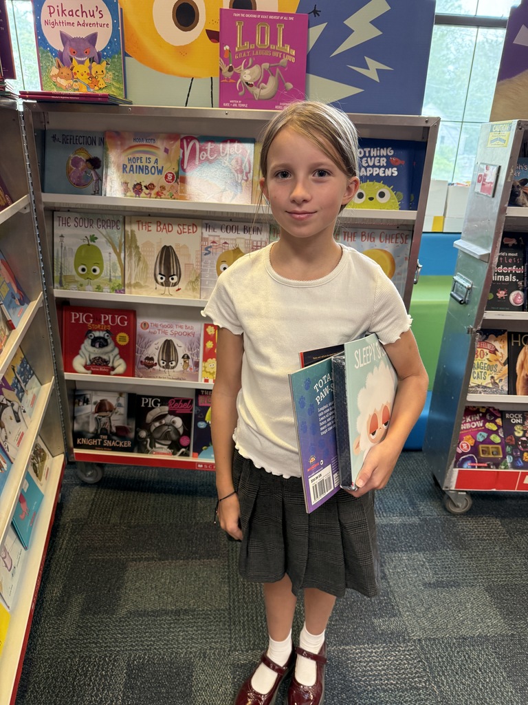 student at book fair