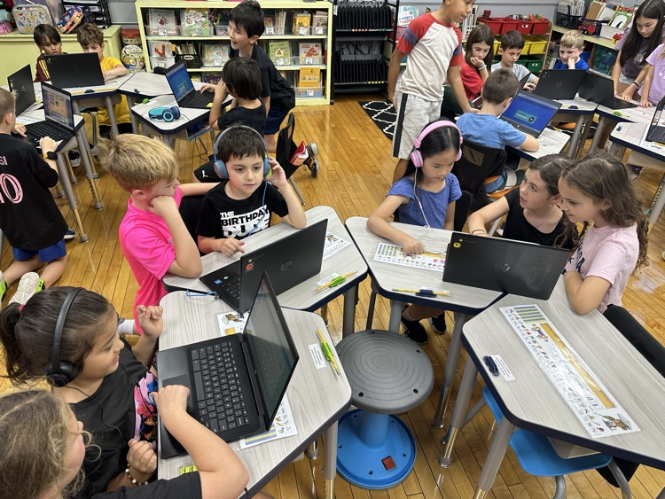 Students working together
