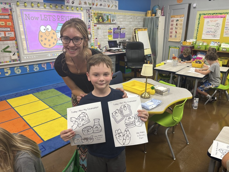 Student shows off good work