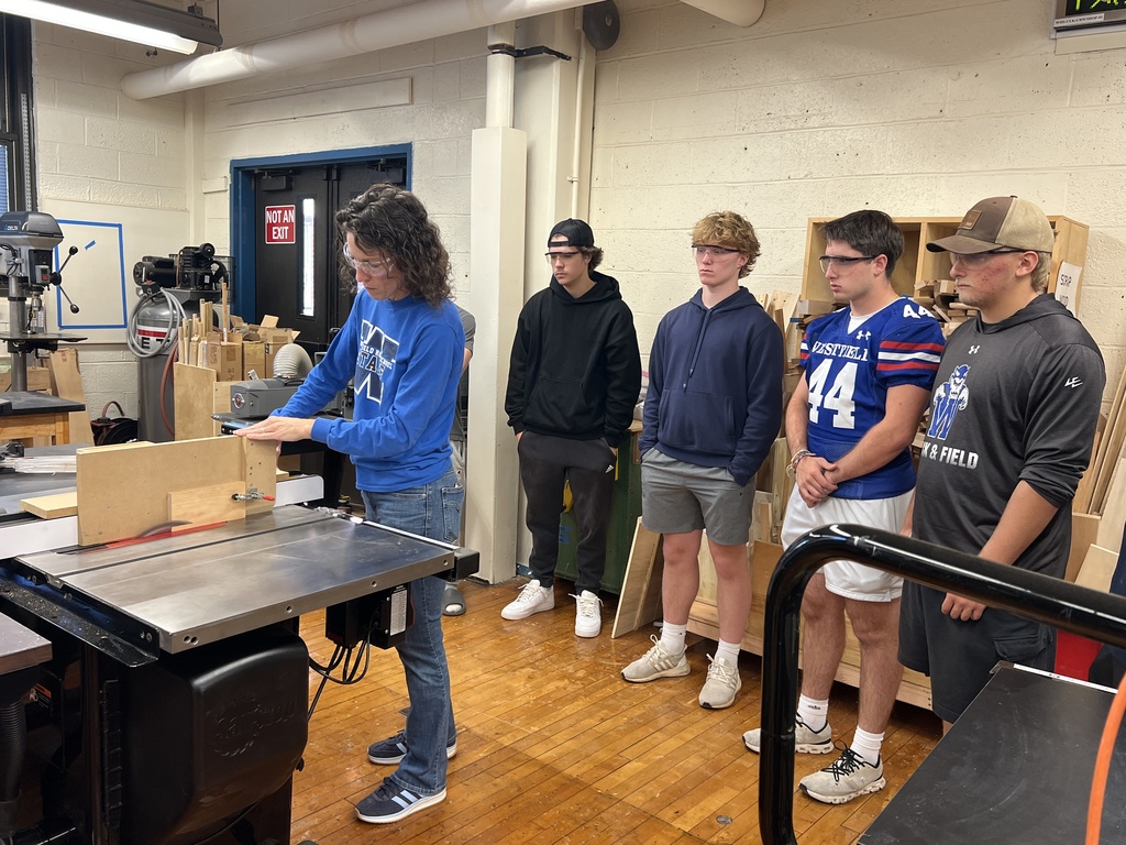 Students watch teacher