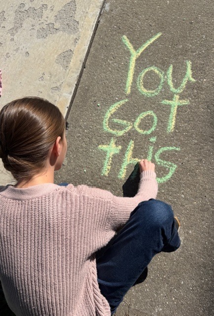 During recess, our 6th, 7th, and 8th grade students came together to decorate the front walkway with positive and encouraging words as part of the Week of Respect. Their colorful messages and artwork served as reminders to spread kindness, inclusion, and respect throughout our school community.