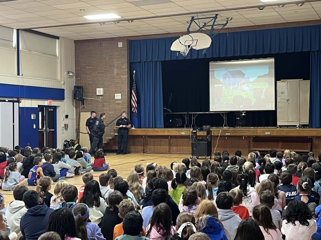 Students watching a short video about fire safety.